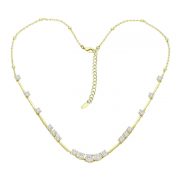 14K CELEBRYTKA POZŁACANA 43+5 CM BRYLANTOWA ELEGANCJA XUPING 93177