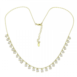 14K CELEBRYTKA POZŁACANA 45+5 CM BRYLANTOWA ELEGANCJA XUPING 93178
