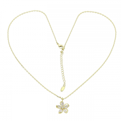 14K CELEBRYTKA POZŁACANA 45+5 CM BRYLANTOWA MARGERYTKA XUPING 93179