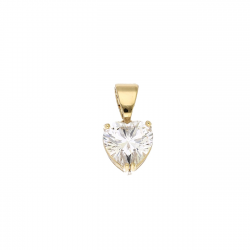 ZAWIESZKA POZŁACANA 15/8 MM BRYLANT SERCE XUPING 93438