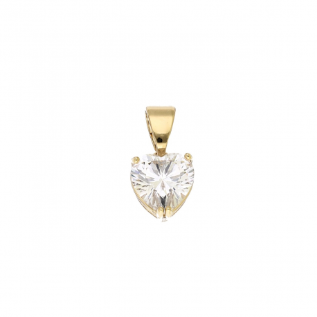 ZAWIESZKA POZŁACANA 15/8 MM BRYLANT SERCE XUPING 93438