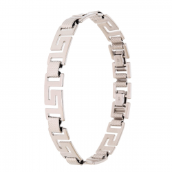 BRANSOLETKA PLATYNOWANA 18,5-17 CM 8,5 MM SREBRNY GREK XUPING 93456