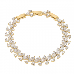 BRANSOLETKA POZŁACANA 20-18-16 CM 11 MM LUXURY XUPING 93461