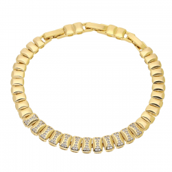 BRANSOLETKA POZŁACANA 20-18-16 CM 7 MM ELEGANCE XUPING 93463