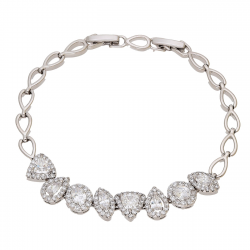 BRANSOLETKA PLATYNOWANA 19-17 CM 10 MM ELEGANCE XUPING 93483