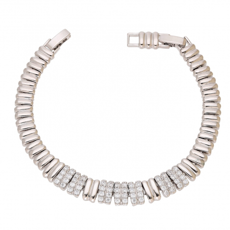 BRANSOLETKA PLATYNOWANA 19,5-17,5 CM 8,5 MM ELEGANCE XUPING 93486