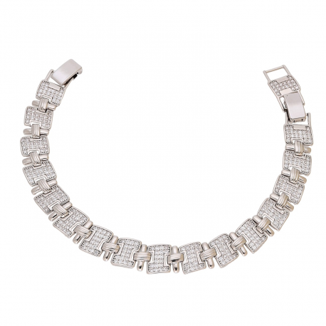 BRANSOLETKA PLATYNOWANA 19,5-17,5 CM 10 MM ELEGANCE XUPING 93488