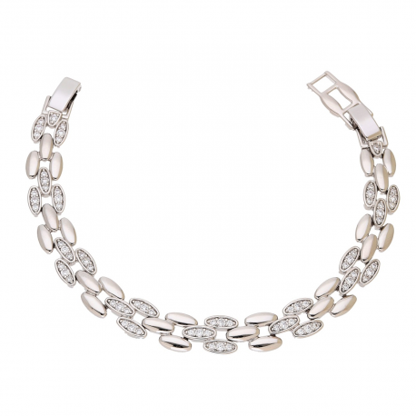 BRANSOLETKA PLATYNOWANA 19,5-17,5 CM 9 MM ELEGANCE XUPING 93489