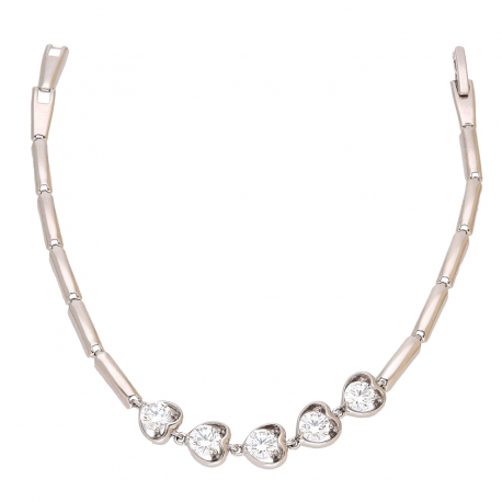 BRANSOLETKA PLATYNOWANA 19-18 CM 8 MM ELEGANCE XUPING 93491