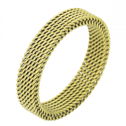PIERŚCIONEK POZŁACANY 4 MM S. STEEL TTM XUPING 93698