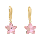KOLCZYKI POZŁACANE 30/14 MM PINK CRYSTAL XUPING 93772