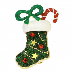 BROSZKA POZŁACANA 37/22 MM MERY CHRISTMAS XUPING 94183