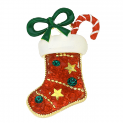 BROSZKA POZŁACANA 37/22 MM MERY CHRISTMAS XUPING 94184