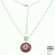 CELEBRYTKA RODOWANA FUCHSIA CRYSTAL FROM SWAROVSKI XUPING 6462