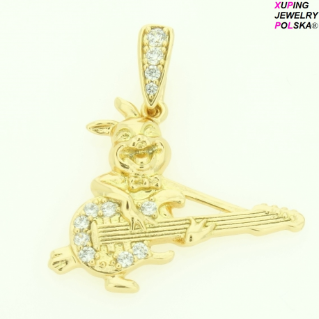 ZAWIESZKA POZŁACANA 28/23MM WESOŁA ŚWINKA XUPING 7562