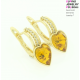 KOLCZYKI POZŁACANE 19/9MM LIGHT TOPAZ CRYSTAL FROM SWAROVSKI® XUPING 8497