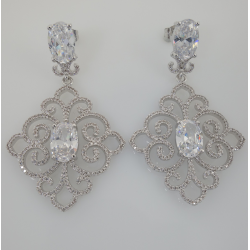 KOLCZYKI RODOWANE LUKSUSOWE