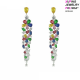 KOLCZYKI RODOWANE 83/15MM KOLOROWO BRYLANTOWE LUXURY XUPING JEWELRY 14010