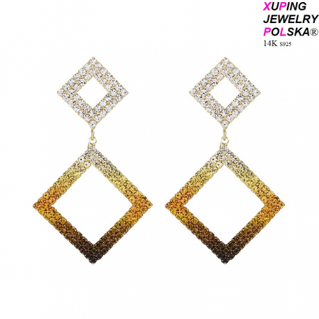 KOLCZYKI POZŁACANE 14K 50/29MM LUXURY XUPING JEWELRY POLSKA 16050