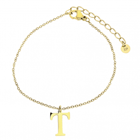 BRANSOLETKA POZŁACANA 16,5+4,5CM TERESA S.STEEL TTM XUPING 20354