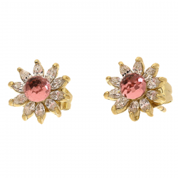 KOLCZYKI POZŁACANE 10MM SWAROVSKI CRYSTAL XUPING 21110
