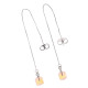KOLCZYKI RODOWNE 100/6MM SWAROVSKI CUBE CRYSTAL XUPING 21115