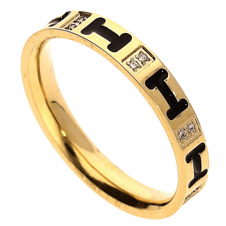 PIERŚCIONEK POZŁACANY 3MM S. STEEL TTM XUPING 21831