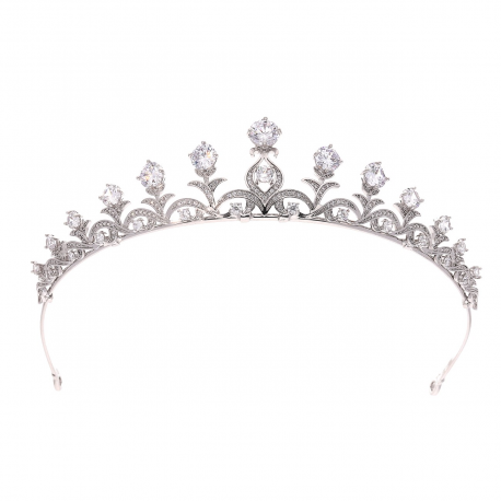 DIADEM BRYLANTOWY 3CM RODOWANY LUXURY XUPING 23833