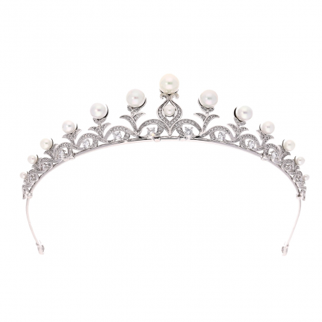 DIADEM BRYLANTOWY 3CM RODOWANY LUXURY XUPING 23832