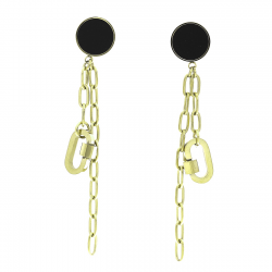 KOLCZYKI POZŁACANE 67/11MM S, STEEL TTM XUPING 23789