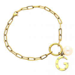 BRANSOLETKA POZŁACANA 19CM S. STEEL TTM XUPING 24587