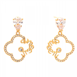 KOLCZYKI POZŁACANE 28/18MM XUPING 24784