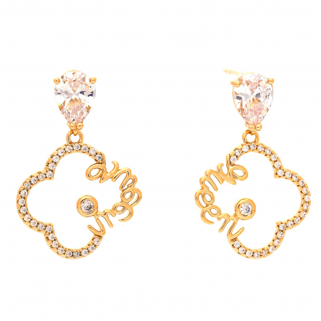 KOLCZYKI POZŁACANE 28/18MM XUPING 24784