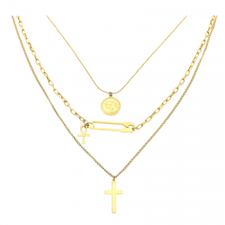 CELEBRYTKA POZŁACANA 38+5CM S.STEEL TTM XUPING 25326