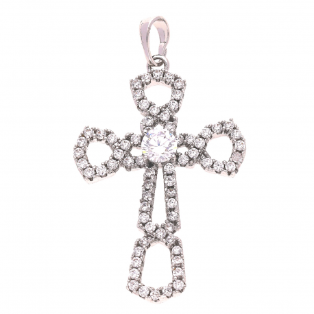 ZAWIESZKA RODOWANA 43/24MM KRZYŻYK XUPING 26426