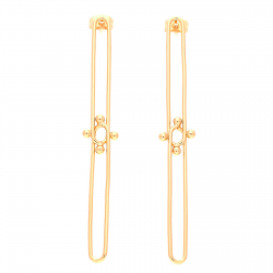 KOLCZYKI POZŁACANE 80/11MM NEW STYLE XUPING 26522