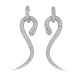KOLCZYKI RODOWANE 70/19MM ŻMIJA LUXURY XUPING 26663