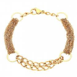 BRANSOLETKA POZŁACANA 21CM ŁAŃCUSZKOWA XUPING 26678