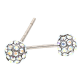 KOLCZYKI RODOWANE 6MM SWAROVSKI AB CRYSTAL XUPING 26896