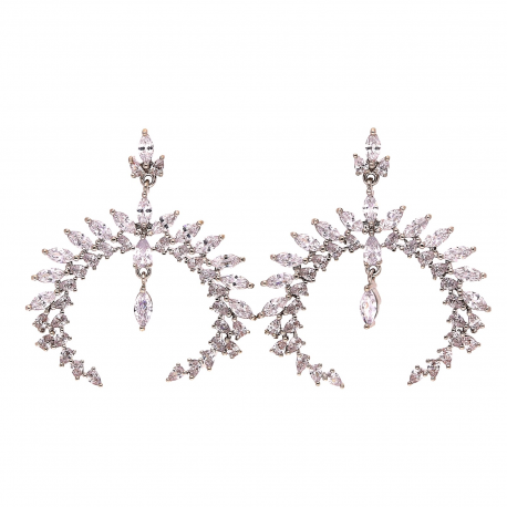 KOLCZYKI RODOWNE 41/37MM ROYAL LUXURY XUPING 27176