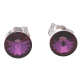 KOLCZYKI RODOWANE 8MM CRYSTAL SWAROVSKI XUPING 28059