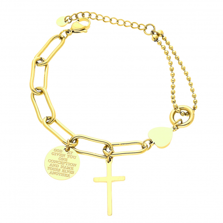 BRANSOLETKA POZŁACANA 17+3CM S.STEEL TTM XUPING 28153