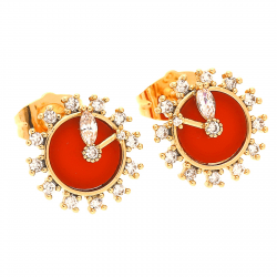 KOLCZYKI POZŁACANE 13MM WATCHES XUPING 29470