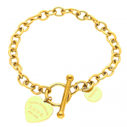 BRANSOLETKA POZŁACANA 19CM S. STEEL TTM XUPING 29583