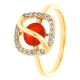 PIERŚCIONEK POZŁACANY 12MM SIAM SWAROVSKI XUPING 29764