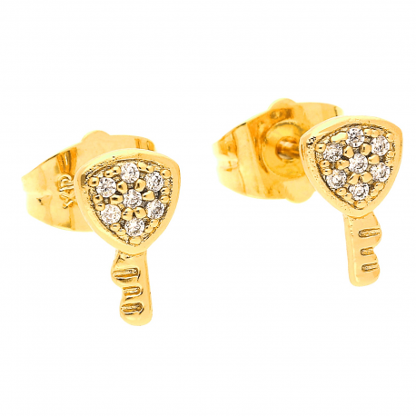 KOLCZYKI POZŁACANE 10/6MM KLUCZYKI XUPING 29895