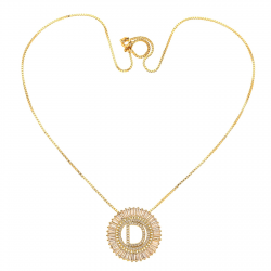 CELEBRYTKA POZŁACANA 50CM ZAWIESZKA 29MM LUXURY XUPING 30226