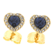 KOLCZYKI POZŁACANE 9/9MM MONTANA BLUE CRYSTAL S. XUPING 30510