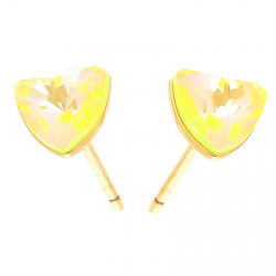 KOLCZYKI POZŁACANE 6,3MM CITRINE SOFT CRYSTAL S. XUPING 30517