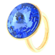PIERŚCIONEK POZŁACANY 20MM LIGHT SAPPHIRE CRYSTAL XUPING 30818
